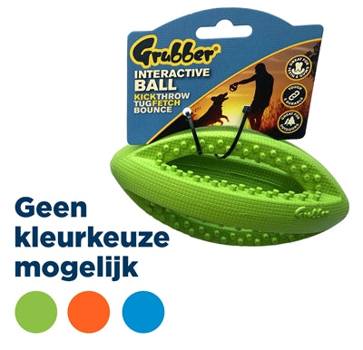 Happy Pet Grubber Interactieve Rugbybal Mini Assorti