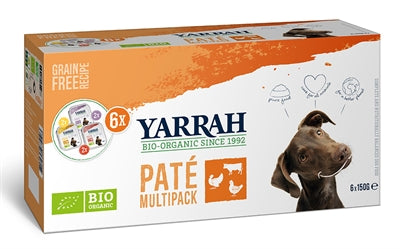 Yarrah Dog Organic Multipack Pate Kalkoen / Kip / Rund