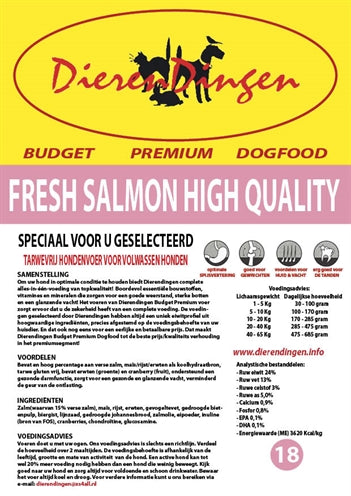 Merkloos Budget Premium Dogfood Fresh Salmon High Quality