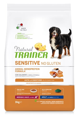 Natural Trainer Dog Adult Medium / Maxi Sensitive Salmon Glutenvrij